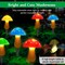 ReyeeInc Solar Garden Decor Lights, Solar Powered Mushroom Outdoor Waterproof Long Lasting Mushrooms Stake Lightings with 8 Lights and 8 Modes for Yard Lawn Flowerbed Pathway Decoration (8 in 1)